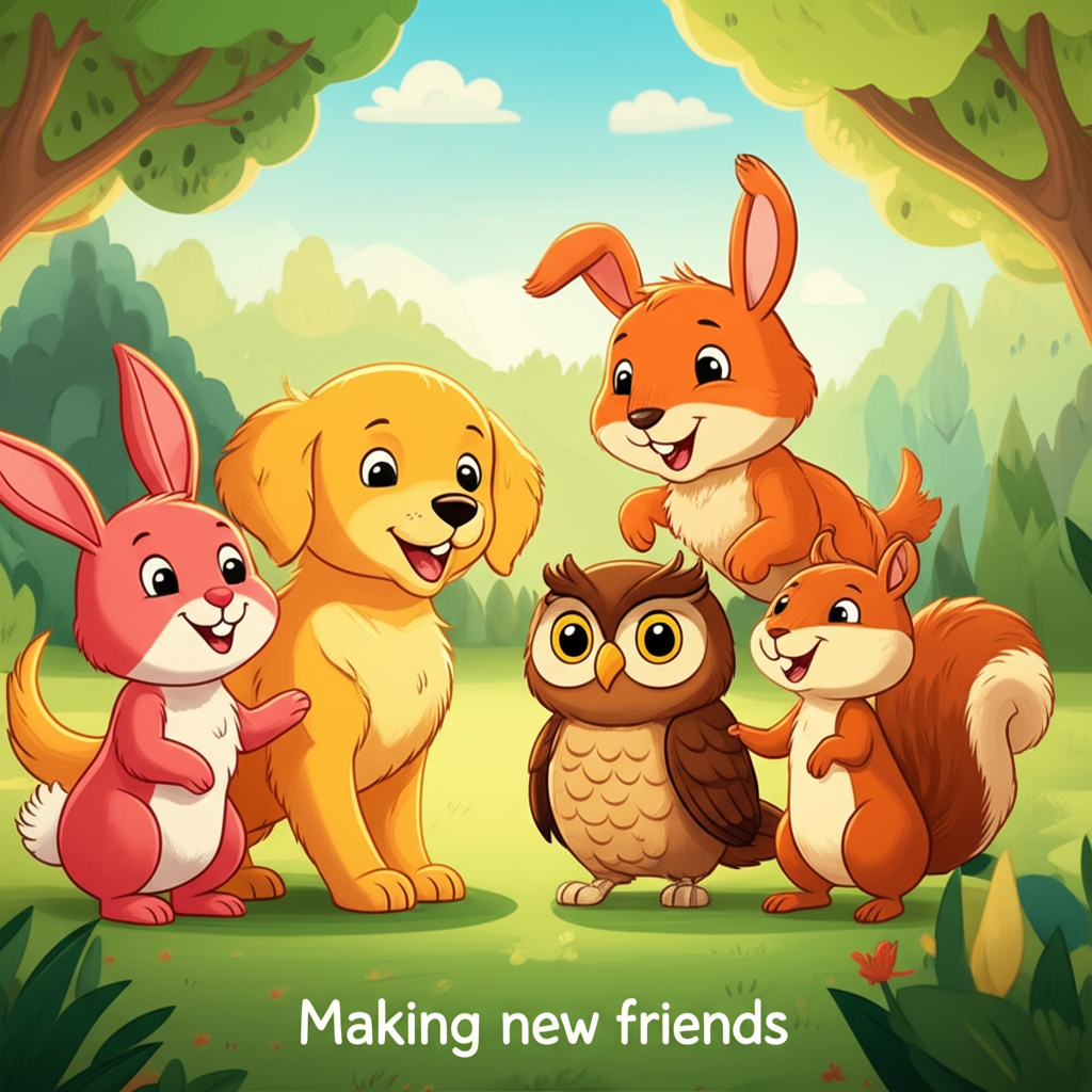 Buddy meeting new friends